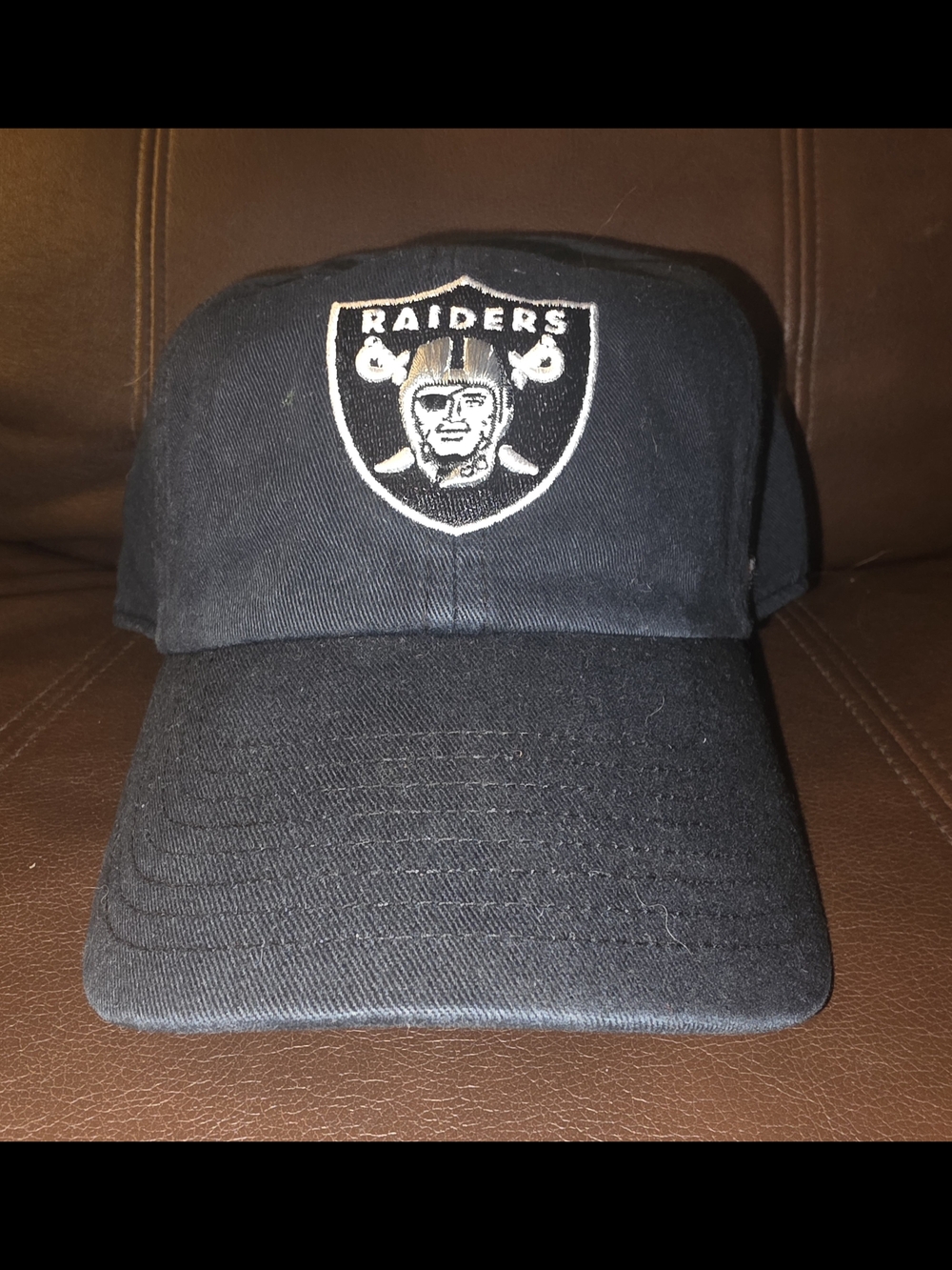 47 Brand Oakland Raiders Black & White Logo Cap
